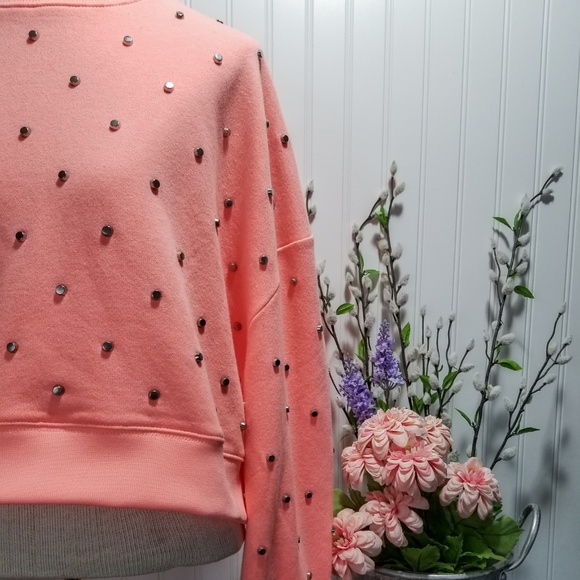 [romeo & juliet] melon studded crop sweater - Picture 2 of 5
